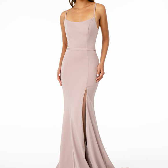 Spaghetti Strap Leg Slit Mermaid Dress GL2670